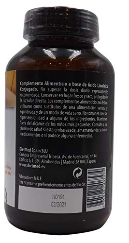 Dietmed Cla Slim 1000 mg - Complemento Alimenticio, 80+40 Perlas