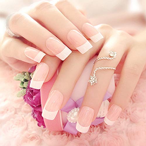 Diferentes Tamaños Puntas De Uñas Artificiales Uñas Postizas Desnudas Naturales Presione La Pegatina De Manicura DIY Juego De Uñas Francesas Artificiales Uñas Falsas De Diferentes Tamaños（2 Pcs）
