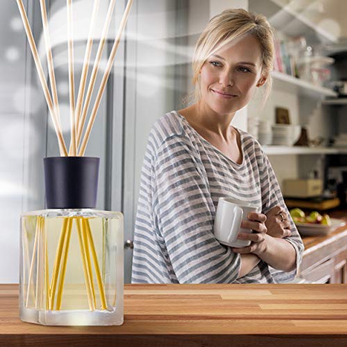 Difusor de Lemongrass 200ml - con Aceite de Lemongrass Natural - Intensivo - Fragancia Fresca y de Larga Duración - Difusor de Caña Perfumado con 8 Palos de Bambú - 0% Alcohol