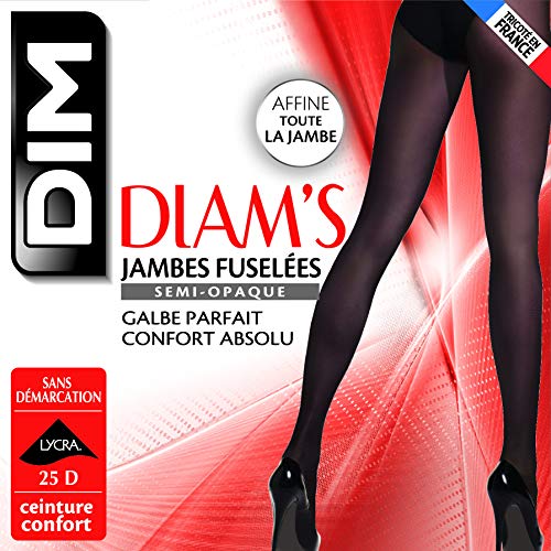 Dim DIAM'S Panty semi opaco 25D Medias, SEMITRANSPARENTES, Negro (Negro 127), Medium (Tamaño del fabricante:3) para Mujer