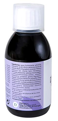 DIMEFAR - Depurdim - Drena + Detox + Control Peso - Cola de Caballo + Hibiscus + Diente de León + Ortosifón + Grama + Velosilla + Ortiga + Abedul, 200ml | Drenante | Detox | Eliminar Grasas