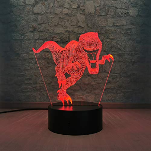 Dinosaurio 3D Lámpara LED Clásico moviePark animal luz nocturna sala de adolescentes decoración de escritorio niños estudio tema pantalla regalo para niños