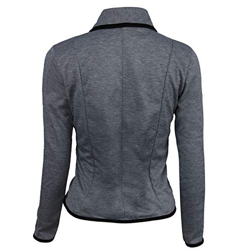 DISCOUNTL Casual Salvaje Moda Coser Solapa Trabajo Slim Traje Chaqueta Mujer Gris gris oscuro L