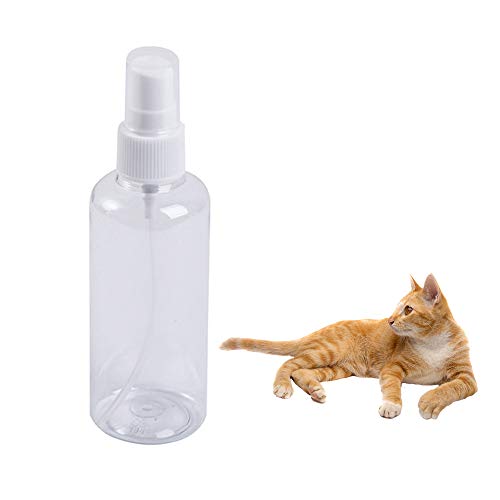 DishyKooker - Mini botella pulverizadora de plástico transparente, rellenable, botella pequeña y portátil, ideal para cosméticos acuáticos, limpieza casera