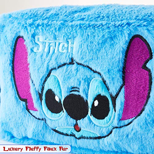 Disney Neceser Mujer, Neceser Niña con Personaje Stitch, Bolsa de Aseo de Peluche, Neceser Maquillaje para Viajes, Regalos Originales para Mujer Niñas y Adolescentes
