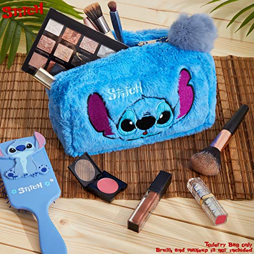 Disney Neceser Mujer, Neceser Niña con Personaje Stitch, Bolsa de Aseo de Peluche, Neceser Maquillaje para Viajes, Regalos Originales para Mujer Niñas y Adolescentes