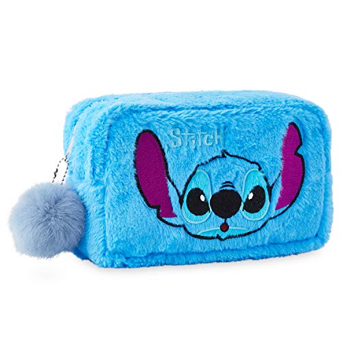 Disney Neceser Mujer, Neceser Niña con Personaje Stitch, Bolsa de Aseo de Peluche, Neceser Maquillaje para Viajes, Regalos Originales para Mujer Niñas y Adolescentes