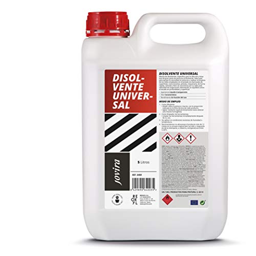 DISOLVENTE UNIVERSAL Diluyente de pintura, Esmaltes, Barnicez, Antioxidantes. Limpieza de herramientas. (5 Litros)