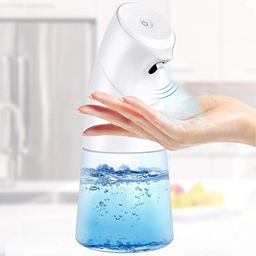 Dispensador automático de desinfectante de manos, 450 ml, botellas de spray de alcohol líquido sin contacto, dispensador de jabón con sensor de movimiento por infrarrojos, IPX3 resistente al agua(G)