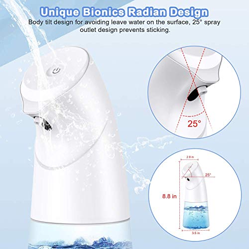 Dispensador automático de desinfectante de manos, 450 ml, botellas de spray de alcohol líquido sin contacto, dispensador de jabón con sensor de movimiento por infrarrojos, IPX3 resistente al agua(G)