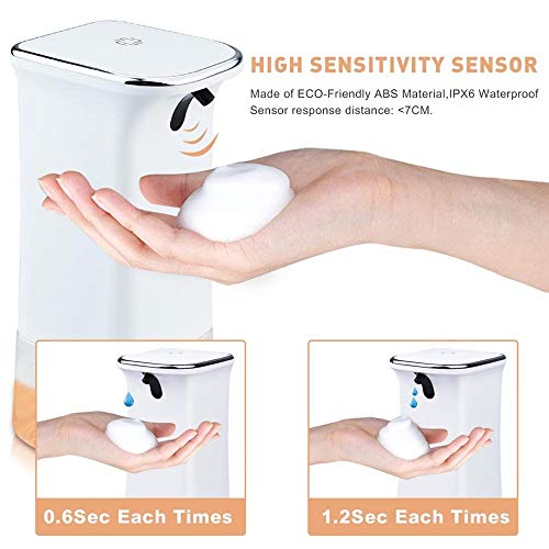 Dispensador de jabón sin contacto, no es fácil de bloquear, fácil de limpiar, fácil de usar para cocinas, oficinas, escuelas, hoteles