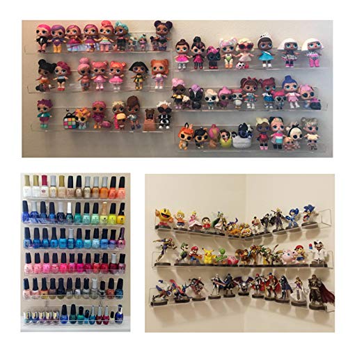 Display4top expositores de acrílico transparente para esmaltes de uñas, con efecto flotante, organizador acoplado a la pared,6PCS