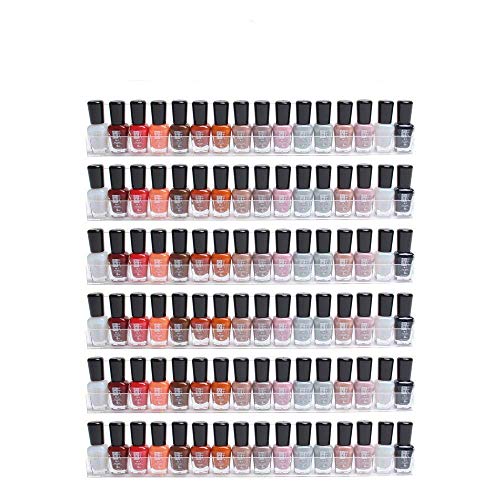Display4top expositores de acrílico transparente para esmaltes de uñas, con efecto flotante, organizador acoplado a la pared,6PCS