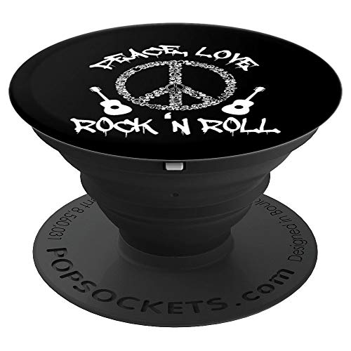 Divertido Regalo de Rock'n Roll Amor y Rock and Roll PopSockets Agarre y Soporte para Teléfonos y Tabletas