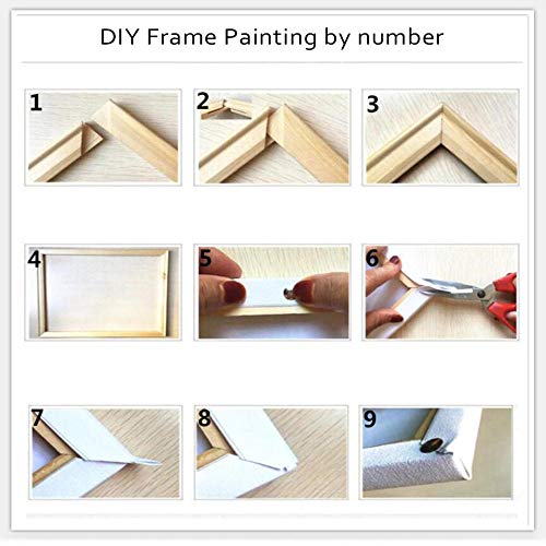 DIY Digital Oil Painting Foreign Girl Angel Wings Cute Innocent Living Room Character Painting Chinese Painting Art Decoration -40X50CM-Framed