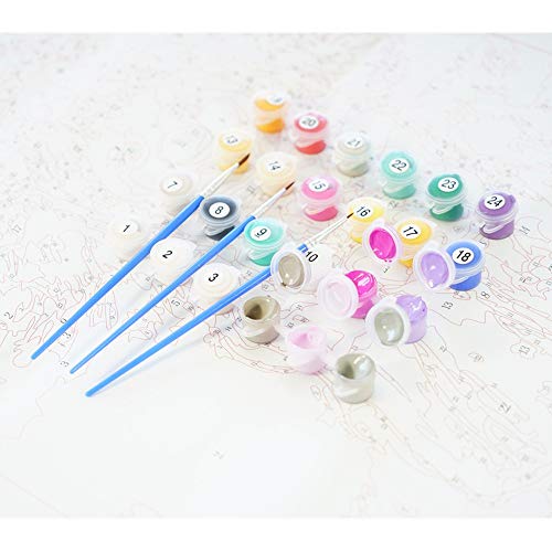 DIY Pintar por númerosSala de Estar de decoración de Pared de Belleza clásica asiática 40x50cm Sin Marco