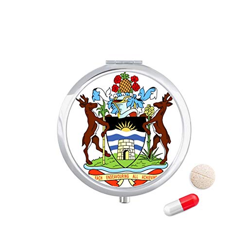 DIYthinker caso de la píldora del recorrido del bolsillo - medicina caja de almacenamiento de drogas regalo espejo dispensador