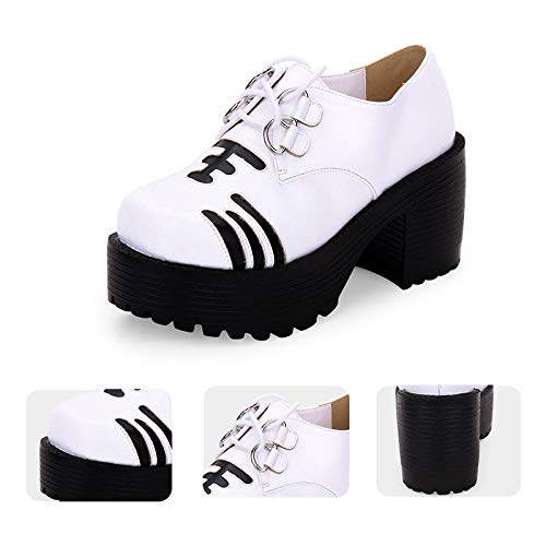 DJDLNK Otoño Lolita Zapatos De Tacón Alto De Fondo Grueso Muffin College Soft Girl Student Shoes
