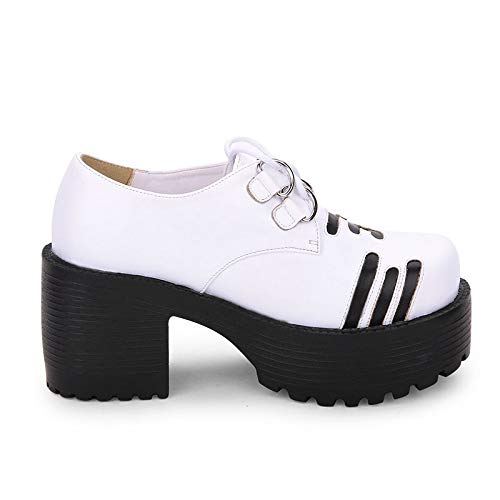 DJDLNK Otoño Lolita Zapatos De Tacón Alto De Fondo Grueso Muffin College Soft Girl Student Shoes
