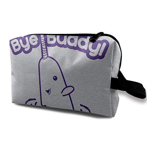 DJNGN Bolsa de maquillaje Bolsa de cosméticos Elf Bye Buddy Espero que encuentres a tu papá Bolsa multifuncional Kit de viaje Bolsa de almacenamiento