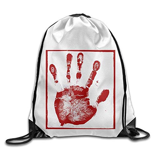 DJNGN Bolsa de Saco Palmas Rojas Bolsas con viga Mochila con cordón Mochila con cordón Michigan Impermeable Mochila con cordón a Granel Mochila con cordón a Granel 50 Mochilas con cordón a Granel Mod