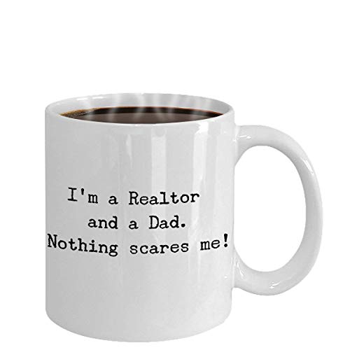 DKISEE - Taza de café para papá, agente inmobiliario, regalo para el día del padre, cumpleaños, Navidad, regalo para agente de bienes raíces 11 oz