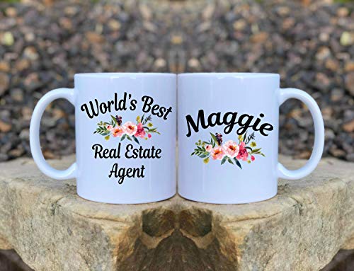 DKISEE World's Best Real Estate Agent - Regalo para agente de bienes raíces, regalo para agente de bienes raíces, regalo para agente inmobiliario, taza de 11 oz