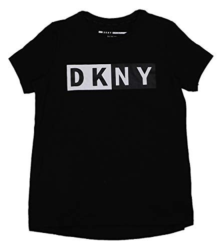 DKNY Camiseta deportiva de cuello redondo con logo de alto rendimiento -  Negro -  X-Small