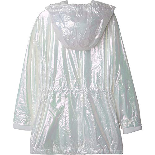 DKNY D36619 - Parka para niña con capucha, color blanco Blanco 164 cm