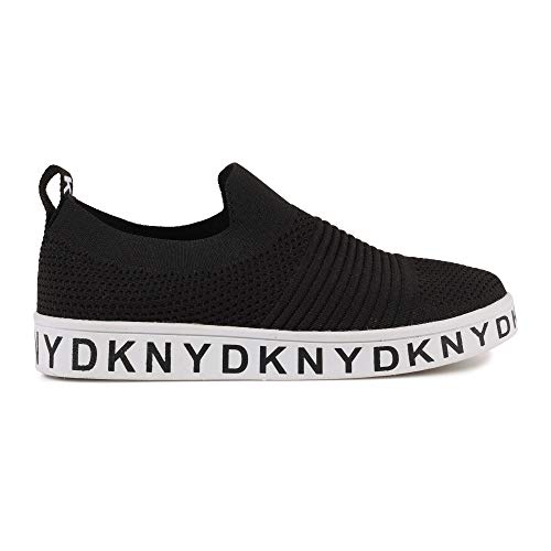 DKNY D39024 - Zapatillas de Deporte para niña, Color Negro, Color Negro, Talla 35 EU