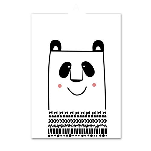 DLFALG Imprime imágenes Home Wall Art Modular Poster Nordic Cartoon Cute Animal Collection Pinturas de jirafas en lienzo Living Room Decor- 40x50cmx3 Sin marco