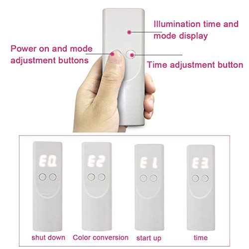 DNNAL Facial Instrumento De Belleza 7 Luz de Color Máscara LED Rejuvenecedor de la Piel Tratamiento casero SPA Rejuvenecimiento de la Piel Cuidado de la Belleza Masajeador,Blanco