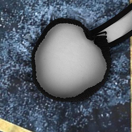 Dnwha Delantal Profesional Azul Marino y Dorado Geo de peluquería, Chal de poliéster de 55 x 66 Pulgadas, Apto para barbería o casa