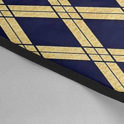 Dnwha - Vestido Azul Marino con Encaje Dorado Profesional para peluquería, Delantales y Herramientas de peluquería, Blanco, Talla única