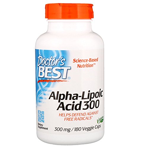 Doctor's Best Alpha Lipoic Acid, 300mg - 180 Vcaps 180 Unidades 140 g