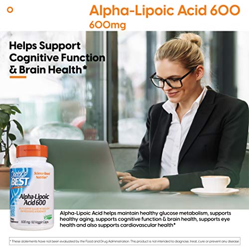 Doctor's Best Alpha Lipoic Acid, 600mg - 60 vcaps 60 unidades 80 g
