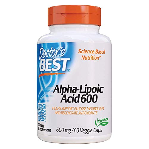 Doctor's Best Alpha Lipoic Acid, 600mg - 60 vcaps 60 unidades 80 g