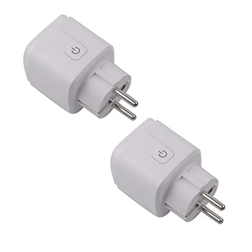 DoHome HomeKit Smart Plug Socket Outlet Switch funciona con Apple Home APP Alexa Google Assistant Timer Control de voz solo admite red WiFi de 2.4GHz (paquete de 2 piezas)