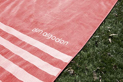 DON ALGODÓN Jacquard Toalla de Playa, Algodón, Rojo, 95x175x1 cm