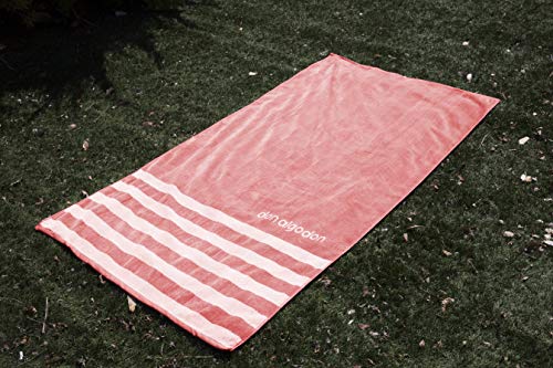 DON ALGODÓN Jacquard Toalla de Playa, Algodón, Rojo, 95x175x1 cm