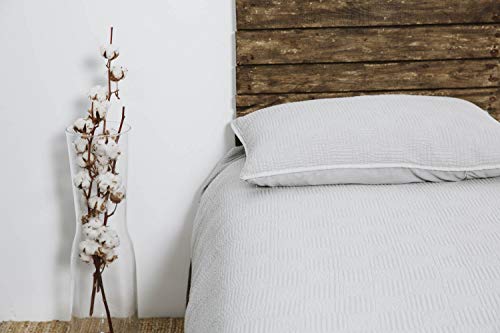 Don Algodón Tabarca Colcha Bouti, Microfibra, Gris, 180x270