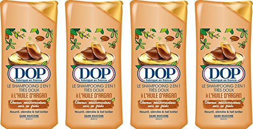 Dop DOP Champú muy suave 2 en 1 con aceite de argán 400,0 ml – Lote de 4