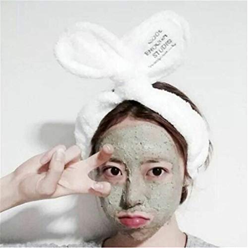 Dorical Diadema Niños Adultos Moda Color Sólido Conejo Simple chicas dulces Estilo Lindo Máscara De Maquillaje Anudado Banda Para El Cabello Headwear