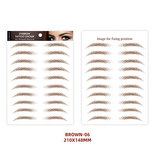 DOTU Eyebrow Tattoo Sticker, Grooming Shaping Brow Shaper False Eyebrows Waterproof 7 Days Long Lasting 6D Eyebrows Kit Eye Makeup Cosmetics for Women Girls