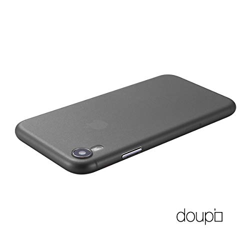 doupi UltraSlim Funda para iPhone XR (iPhone 10r) 6,1 Pulgada, Finamente Estera Ligero Estuche Protección, Negro