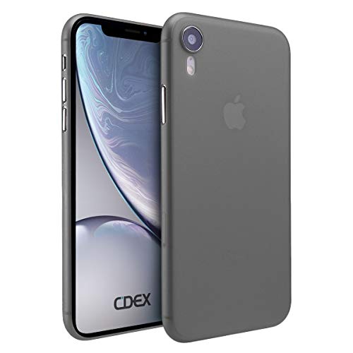 doupi UltraSlim Funda para iPhone XR (iPhone 10r) 6,1 Pulgada, Finamente Estera Ligero Estuche Protección, Negro