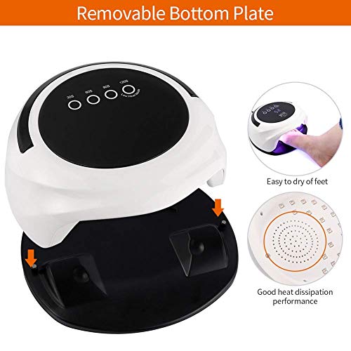 Dpliu 98W del secador del Clavo de la lámpara UV Intelligent Sensor de uñas 42Leds UV lámpara 20/60/90 / 120S intervalo La definición Pantalla LED for el Clavo del Gel del Salón de Arte