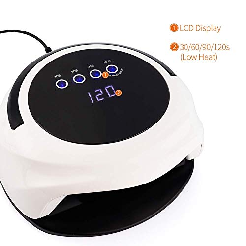 Dpliu 98W del secador del Clavo de la lámpara UV Intelligent Sensor de uñas 42Leds UV lámpara 20/60/90 / 120S intervalo La definición Pantalla LED for el Clavo del Gel del Salón de Arte