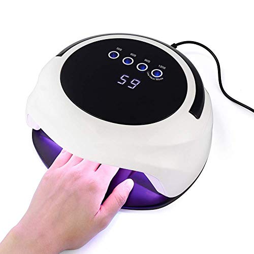 Dpliu 98W del secador del Clavo de la lámpara UV Intelligent Sensor de uñas 42Leds UV lámpara 20/60/90 / 120S intervalo La definición Pantalla LED for el Clavo del Gel del Salón de Arte