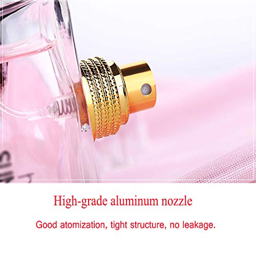 DQM Perfume para Mujer, Perfumes de Fragancia Floral Elegante y Fresca Duradera, Elemento de Cristal Brillante Cabezal rociador de Aluminio - Melocotón/Jazmín/Vainilla, 30ml / 1oz